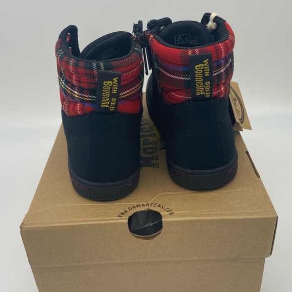 ROZARYA WOMEN'S CANVAS BOOTS Black + Red Stewart - Picture 14 of 16